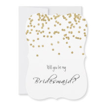 Gold Confetti - Will you be my bridesmaid?