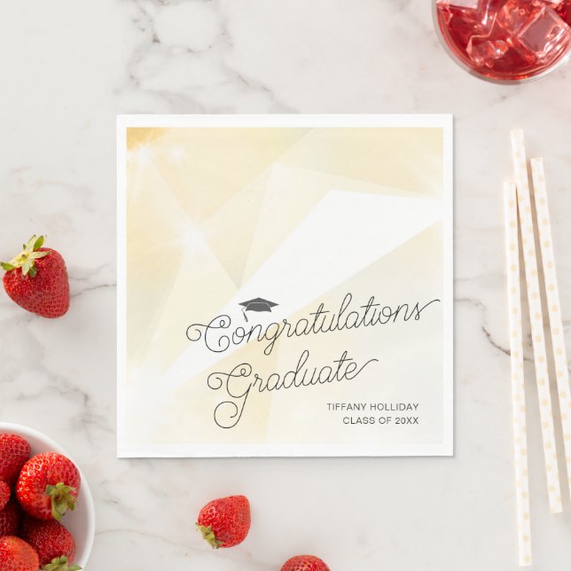 Gold Congratulations Graduate Napkin (Insitu)