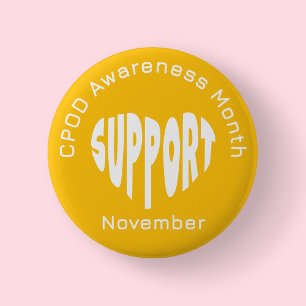 Gold COPD Awareness Month Button