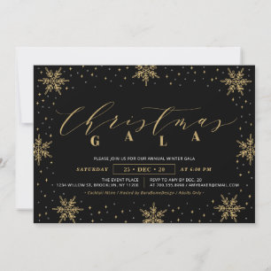 Gold Corporate Christmas Gala, Holiday Party Invitation