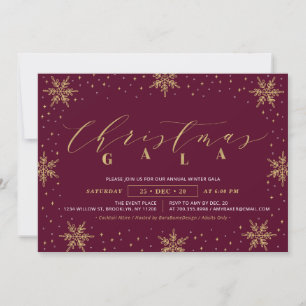 Gold Corporate Christmas Gala, Holiday Party Invitation