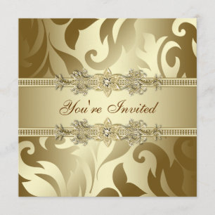 Gold Corporate Christmas Party Invitation