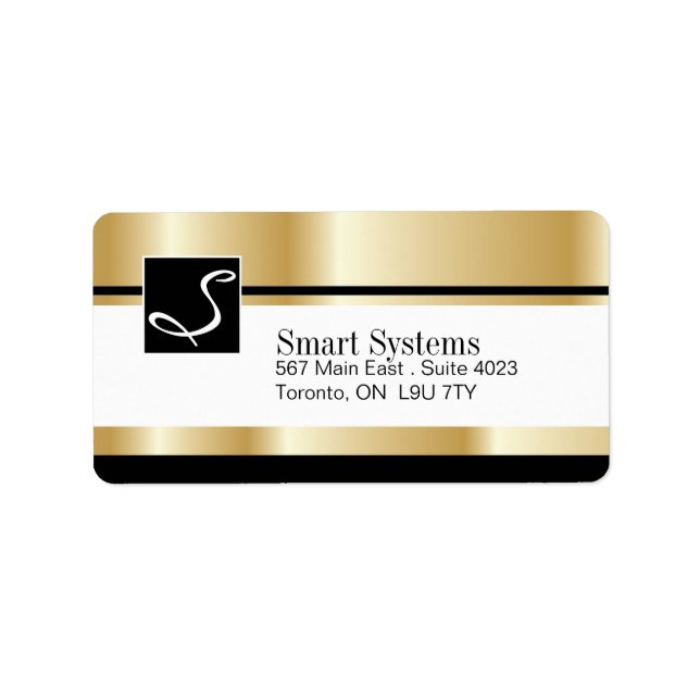 Gold Corporate Labels (Front)