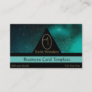 Gold Cosmic Egg Symbol Logo Business Card