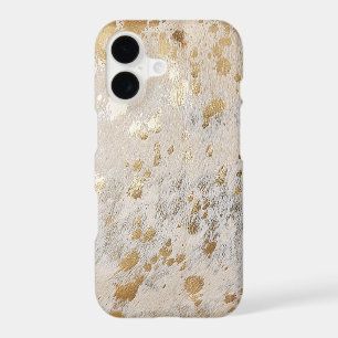 Gold Cowhide Print Metallic