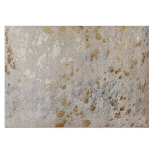 Gold Cowhide Print Metallic Placemat Cutting Board