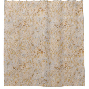 Gold Cowhide Print Metallic  Shower Curtain