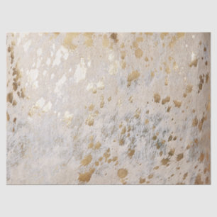 Gold Cowhide Print Metallic  Tissue Paper