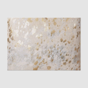 Gold Cowhide Print Metallic  Tissue Paper