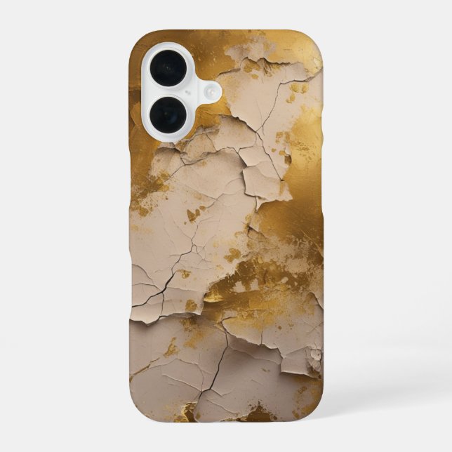 Gold Cracked iPhone 16 Case (Back)