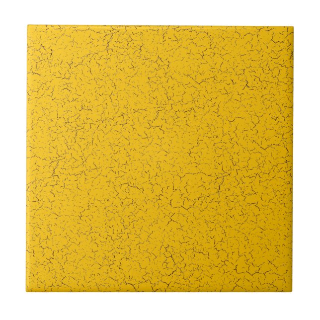 Gold Crackle Glaze Solid Colour Tile (Front)