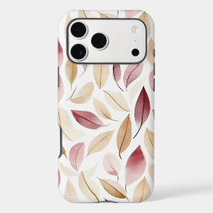 Gold Cream Blush Red Leaves