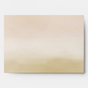 Gold Cream Peach Ombre Life is Beautiful Envelope