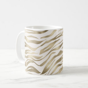 Gold Cream Zebra Print    Coffee Mug