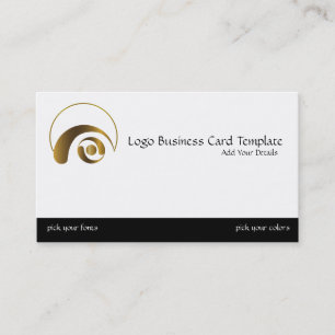 Gold Crop Circles Logo - Simple Reiki Logo Business Card