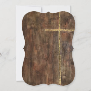 Gold Cross 5x7 Invitation Bracket