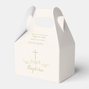 Gold Cross and Laurels Favour Box