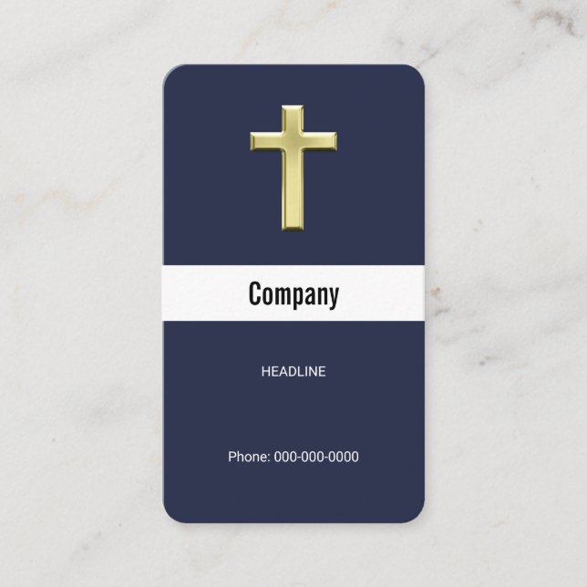 Gold Cross Business Card (Front)