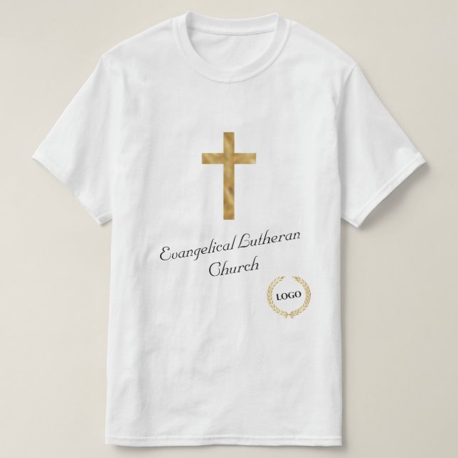 Gold Cross Church Logo T-Shirt (Design Front)