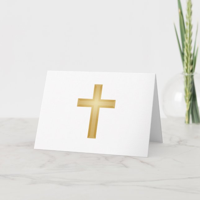 Gold Cross/Easter Holiday Card (Front)