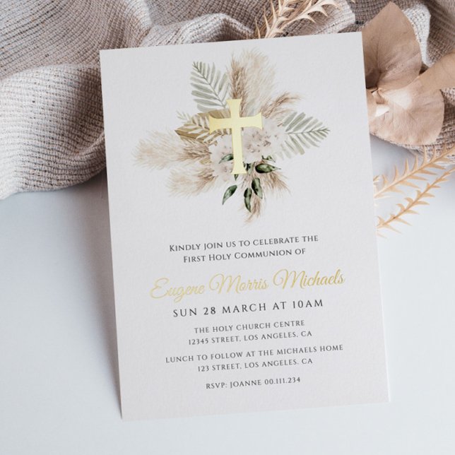 gold cross pampas first communion (Creator Uploaded)