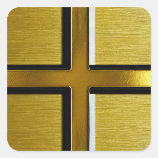 Gold Cross Sticker