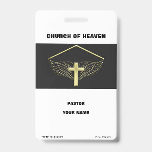 Gold Cross Wing ID Badge