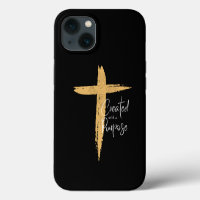 Gold Cross with Jesus Created With A Purpose