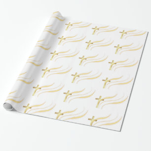 Gold Cross Wrapping Paper