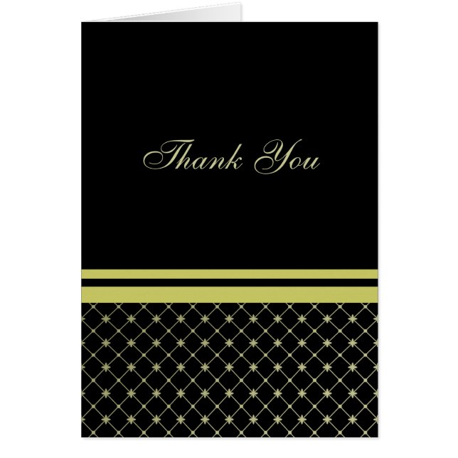 Gold Crosses Custom Thank You Card (Front)