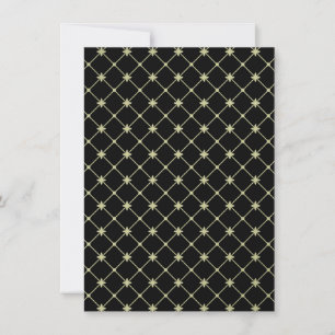 Gold Crosses on Black Custom Invitation