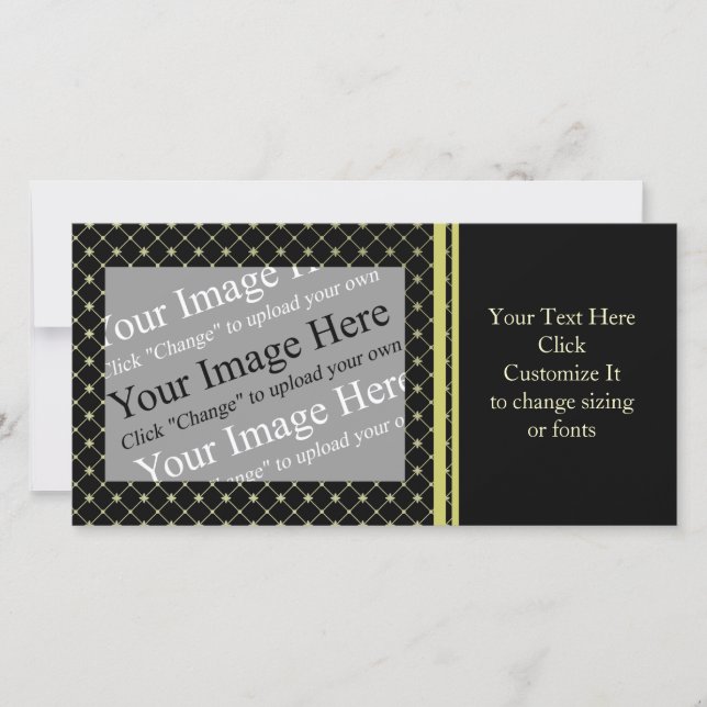 Gold Crosses Photo Card Template (Front)