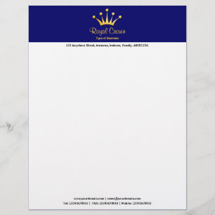 Gold Crown 2in Colour Header - Navy 000066 Letterhead