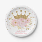 Gold Crown Blush Pink Floral Royal Princess