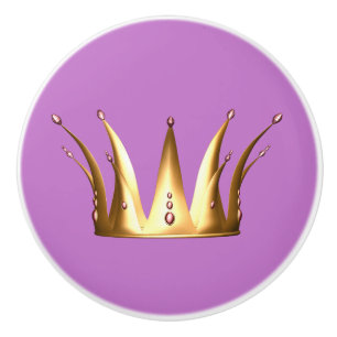 Gold Crown Drawer Pull Knob