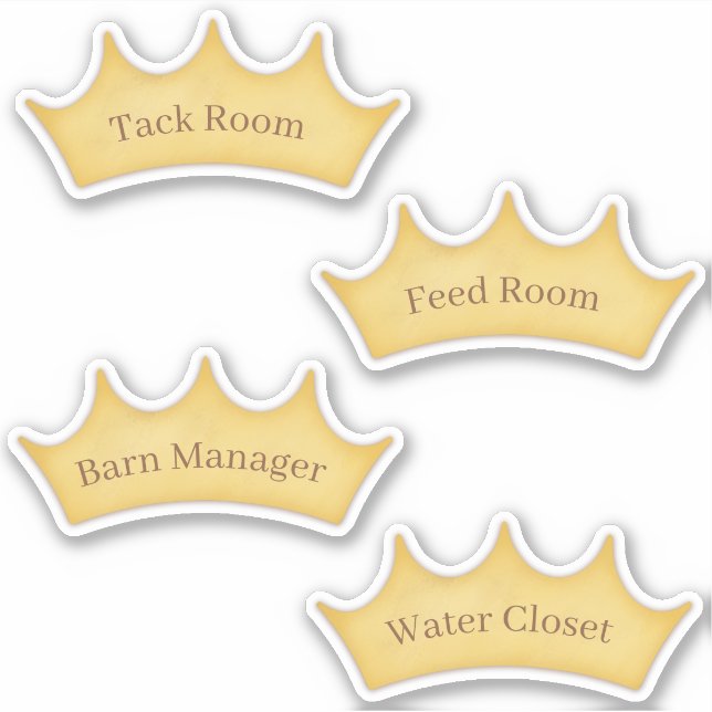 Gold Crown Farm & Stable Custom Door Signs (Front)