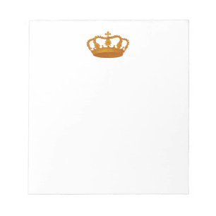 GOLD Crown Gift Item Template You Personalise Notepad