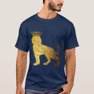 Gold Crown King Lion  for MenCool Boy Lion T-Shirt
