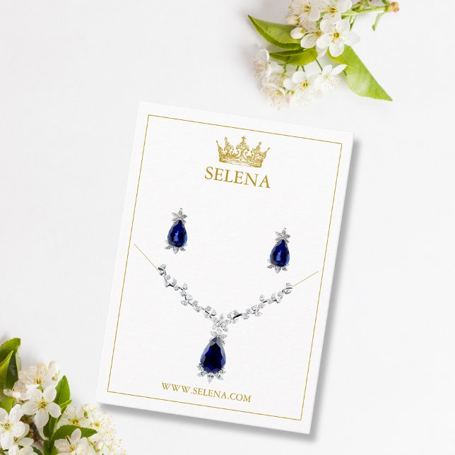 Gold Crown Necklace & Earring Display Card (Creator Uploaded)