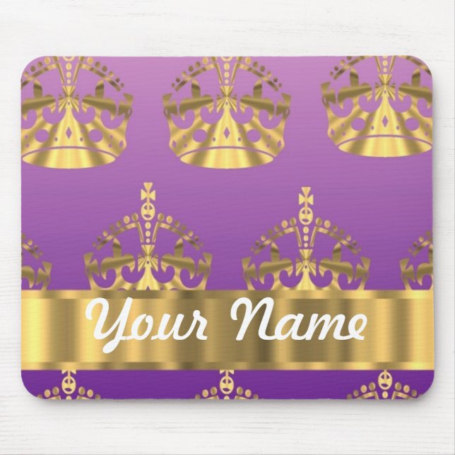 Gold crown pattern mouse mat (Front)