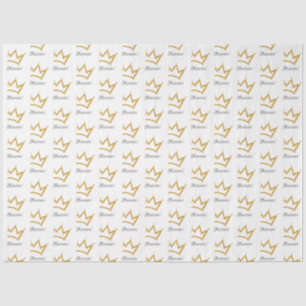 Gold Crown Personalised Tissue Paper
