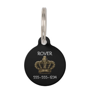 Gold Crown Pet Tag