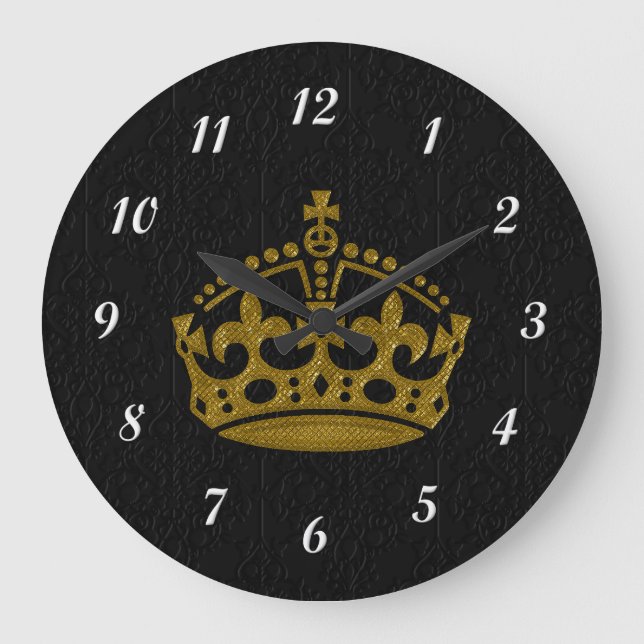 Gold Crown Wall Clock (Front)