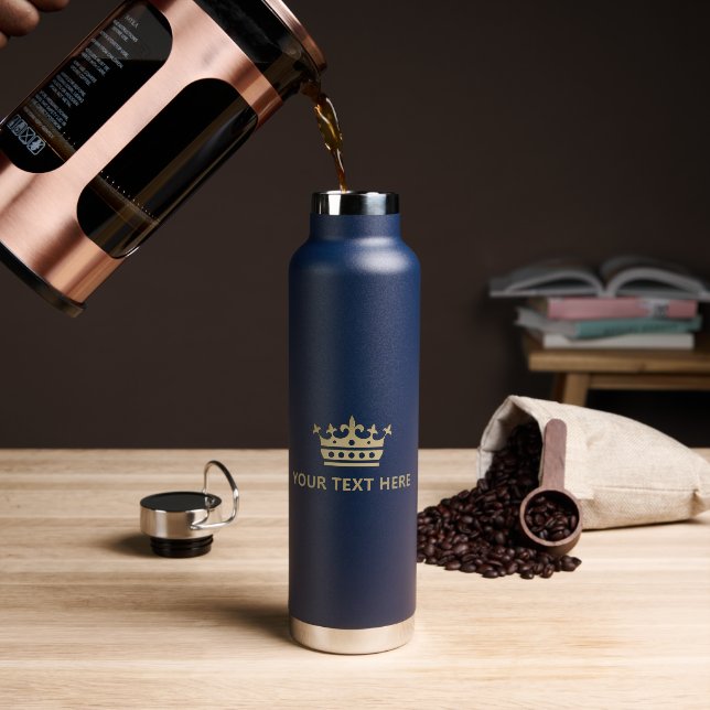 Gold Crown Water Bottle (Coffee)