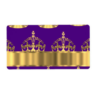 Gold crowns on purple