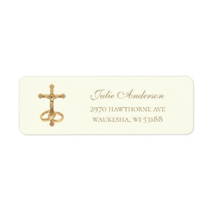 Gold Crucifix & Wedding Rings