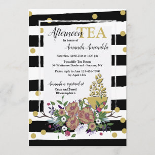 Gold Cup of Tea Invitation