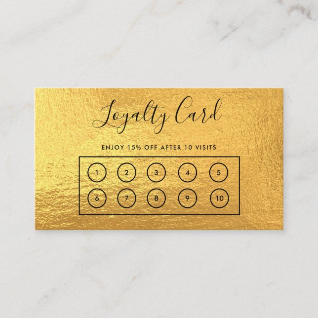 Gold Custom Loyalty Card (Front)