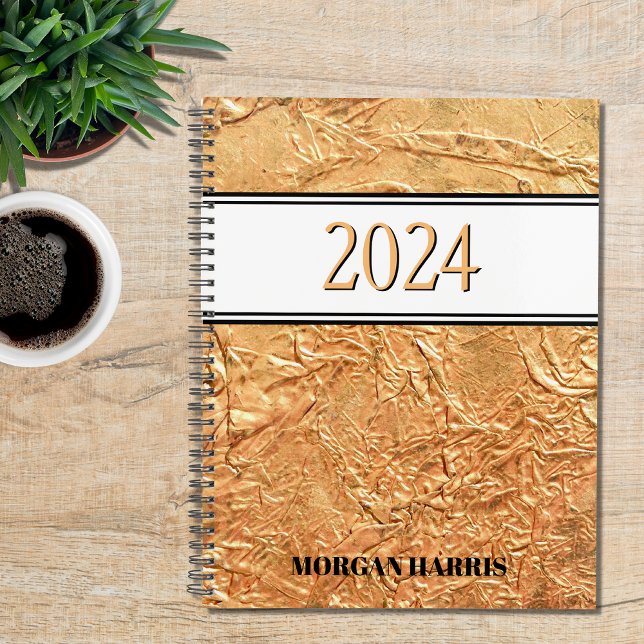 Gold Custom Name 2024  Planner (Creator Uploaded)