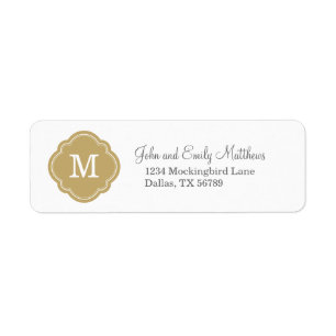 Gold Custom Personalised Monogram
